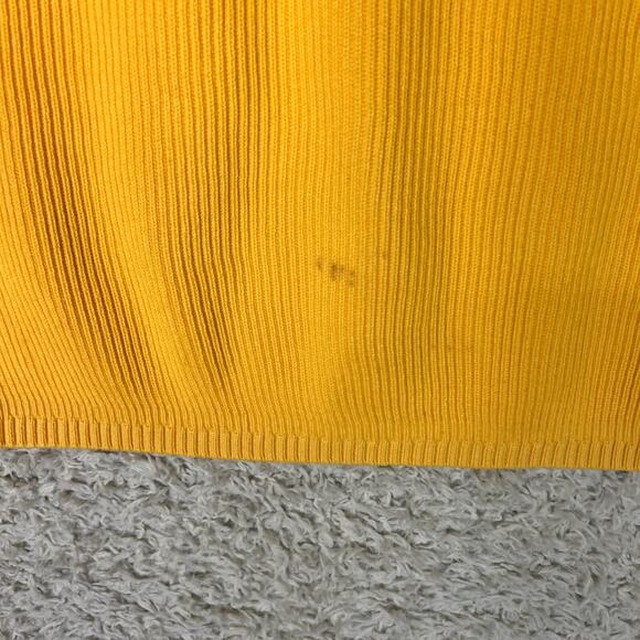 Tommy Hilfiger Sweater Mens Large Yellow Knit Grandpa Dad 90s Y2K Pullover - Picture 7 of 9